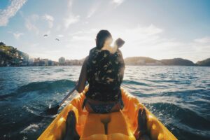 Image of Kayaker from behind